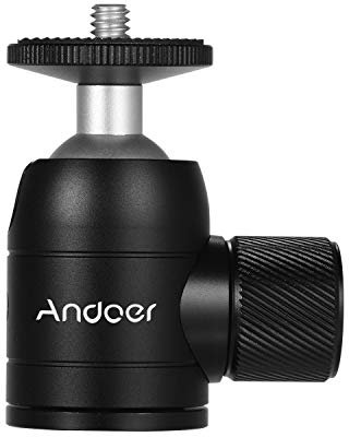 Andoer Tripod Ball Head 360 Degree Swivel for Tripod Selfie Stick Monopod