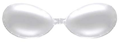 Selente My Secret Reggiseno Invisibile Adesivo/Coppe in Silicone Push-up per Abiti scollati, Coppe A-E, Silicone Trasparente, C