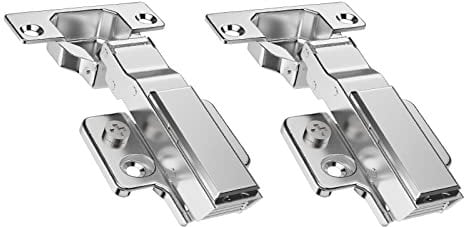 AOLISHENG Bisagras de puerta de armario de cocina de cierre suave de 35 mm, bisagras de armario de 100 grados con tornillos, 2 piezas (1 par)