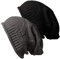 2er Wintermütze Damen Winter Mütze Strickmütze Warme Slouch Beanie mit Fleece Innenfutter MEHRWEG