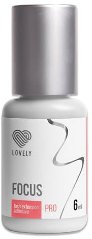 LOVELY Eyelash Glue FOCUS (6ml, color: BLACK) lightning fast glue, drying time: 0,5 seconds, 8 weeks adhesion, durable, for professional eyelash extensions, Extension Glue