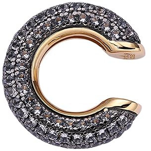 XENOX Ohrringe XS2042G Damen Ohrstecker Ear Cuff Silber 925 Gold schwarz