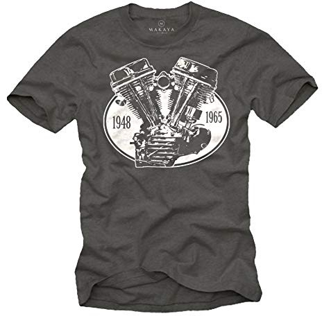MAKAYA Biker T-Shirt Panhead Motorrad Chopper Größe S-XXXXXL