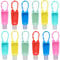 12 Pack Kids Hand Sanitizer Holder Keychain, Empty Travel Size Bottle with Silicone Keychain Holder and Flip Cap Reusable Squeeze Containers 30ml/1oz for Backpack, Pocketback, School, Camping-Style B