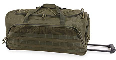 HIGHLAND TACTICAL Unisex-Erwachsene Squad große Taktische Reisetasche mit Rollen, 76,2 cm Rolling Duffel, Dunkelgrün