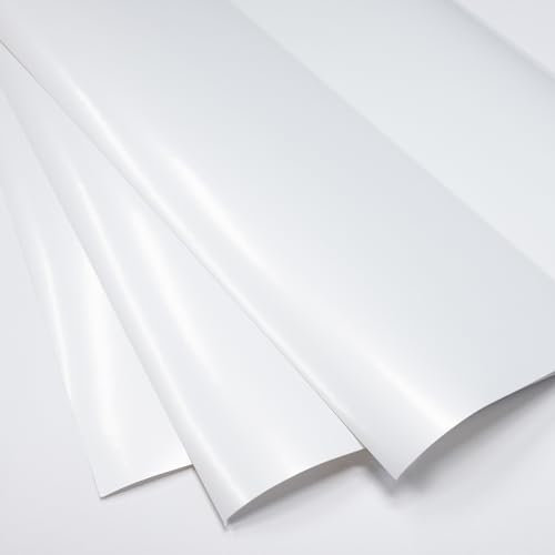 MD Labels Glänzende Etiketten DIN A4 210x297 mm – 50 Blatt – Weiß – Bedruckbar für Laserdrucker
