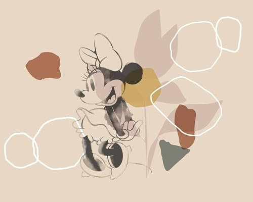 Komar Disney Vlies Fototapete - Minnie Soft Shapes - Größe: 350 x 280 cm (Breite x Höhe) - Mouse, Kindertapete, Kinderzimmer, Tapete - IADX7-047