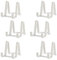 Tincogo Plate Holder Easel Display Stands - 3-Inch Plastic Stand for Small Decorative Plates, Pictures and Photos - White (6-Pack)