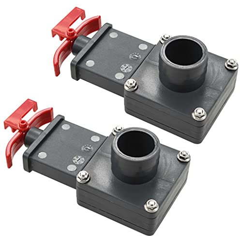 Susany 2X Absperrschieber ABS, 38mm, Schellen geeignet für Pools, Sandfilteranlagen, Teich