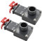 Susany 2X Absperrschieber ABS, 38mm, Schellen geeignet für Pools, Sandfilteranlagen, Teich
