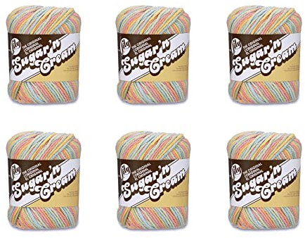 Lily Sugar'N Yarn, 6 Pack, Butter Cream 6 Count
