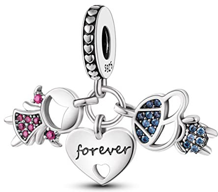Parmuz 925 Sterling Silber Charm für Armband Halskette baumeln Liebe Mama Ozean Reise Schmetterling Party Geburtstag Charm Perlen Anhänger DIY Schmuck Geschenk für Frauen