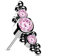 Paula & Fritz® Push-In Aufsatz Silber Zirkonia Pink Titan-IUM Grade 23 Piercing Set 12,6-mm Lang Ohr-Stecker Labret Stud Nipple Straight Barbell Helix