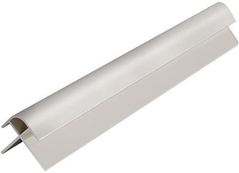 NRG 10mm White Plastic PVC External Corner 90 Degree 2.6m Shower Wall Cladding Trim Bathroom PVC Panel Profiles