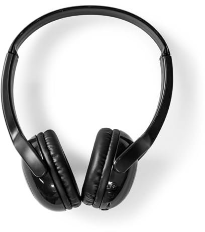 NEDIS Drahtlose On-Ear-Kopfhörer max. Batteriespielzeit: 8 hrs | Eingebautes Mikro | Drücken Sie Strg | Stimmkontrolle | Lautstärke-Regler | Schwarz