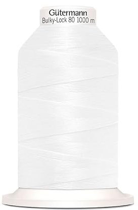 Nähmit - Gütermann Bulky Lock 80 Bauschgarn 1000m Rolle Overlockgarn (02-800)