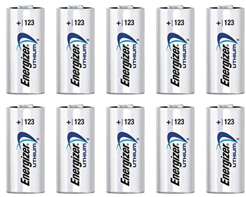 Set - Boîte de 10 Batteries Lithium CR123A / CR17345-3V Original Energizr