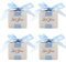 Klein Hochzeit Geschenkbox 30 Stück Gastgeschenke Babyparty Süßigkeiten Kasten Gastgeschenke Schachtel Kartons Bonboniere Kasten mit Farbband für Geburtstag Hochzeit Taufe Geburt Party (Blau)