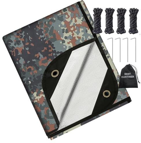 BESTHUNTINER Notfalldecke Rettungsdecke-Multifunktionale Isolierte reflektierend Plane,Thermische Decke 150cmx213cm Wasserdicht für Rettung,Camping,Wandern.