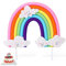 Regenbogen Tortendeko Geburtstag Personalisierter Cake Topper Wolke Kuchendeko für Kinder Kuchen Dekoration Regenbogen Kuchenaufsatz Bunte Tortendekoration