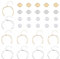 DICOSMETIC 10 Sets Edelstahl Cabochon Armband 2 Farben Cabochon Rohlinge Tablett Armband 10 Klarglas Cabochons Für DIY Armbänder Geschenk zum Muttertag Schmuckherstellung
