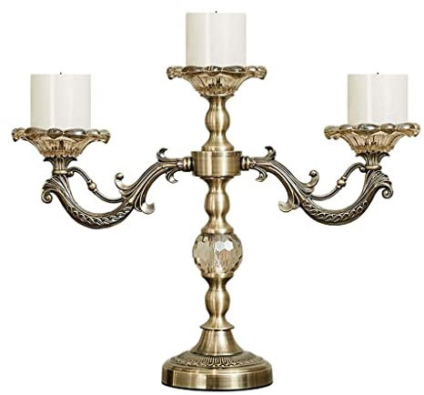 AMYSTY Kerzenleuchter Kerzenständer Kerzenhalter Kerzenhalter Aus Metall, 3-Armiger Kandelaber, Vintage-Kerzenhalter, Kerzenhalter, Klassisch, for Esstisch, Hochzeitsdekoration Kerze Stand Deko