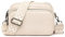 Leisofter Damen Umhängetasche Echtes Leder Crossbody Bag Damen Moderne Taschen mit Breite Schultergurte