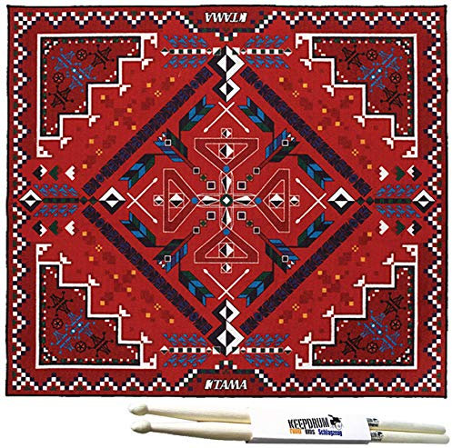 Tama TDR-SW - Alfombra para batería (180 x 200 cm, 1 par), color rojo