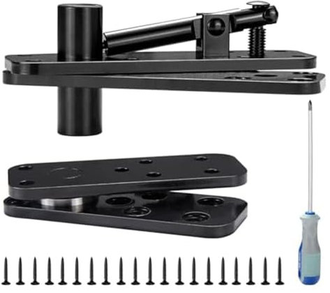 Lubrol 1 Ensemble de Charnière de Porte, Quincaillerie de Porte Pivotante, Charnière de Porte Battante, Charge de 500 Lb