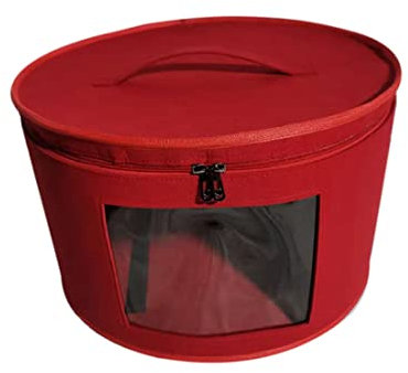 Asinfter Hutschachtel Organizer Runde Hutschachteln Faltbare Hut Aufbewahrungstasche mit Staubdichtem Deckel GroßE Hut Aufbewahrungsbox Hutschachteln D