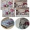 LS-LebenStil 2X Kork Retro Tischset Platzset Vintage Flower Vase 40x30cm abwaschbar Rechteck Platzmatte abwaschbar Korkunterseite Placemate Tisch Untersetzer Unterlage Teller Geschirr Vasen