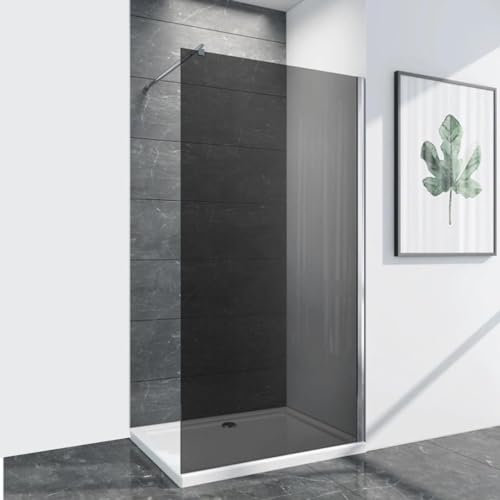 Frascio Box Doccia Walk In 110 cm Alto 200cm Cristallo Temperato Fume’ da 8mm