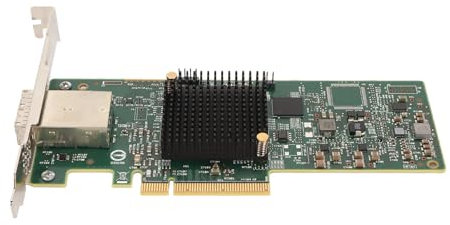 Zunate LSI 9300 8E Controllerkarte, 8 Ports, 12G Externe PCIe SAS HBA Controllerkarte für Computer, Kompatibel mit Linux (SUSE, Red Hat), Solaris, VMware, Freebsd