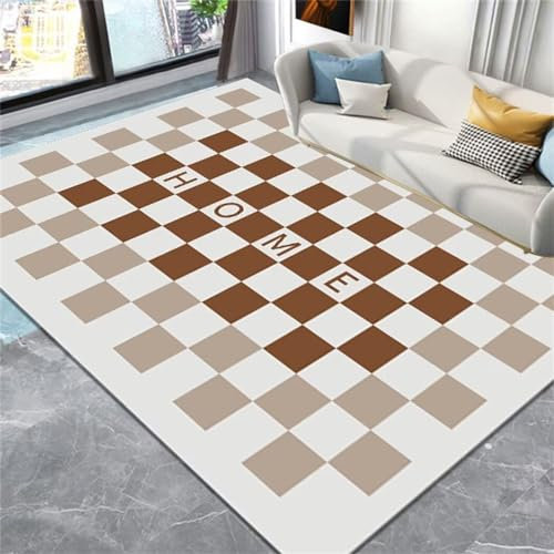 200X300Cm Braun Teppich Unterlagen Rutschfest Rechteckiger Teppich Für Das Wohnzimmer Und Pflegeleichtes Arbeitszimmer Teppich Unterlagen Rutschfest Teppich Unterlagen Rutschfest 6Ft 6.7''X9Ft 10.1''