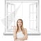 Mosquito Net Window Blind 130x175cm Longer Magnets, Mesh Screen Door Magnets, Door Screen Magnetic Closure for Sliding Front Doorway White