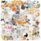 Giantree 100 Stück Niedliche Katzen Aufkleber, Tier Sticker Kawaii Sticker Wasserfeste Aufkleber ästhetische Stickers Karikatur Katze Aufkleber für Scrapbooking Laptop Skateboard