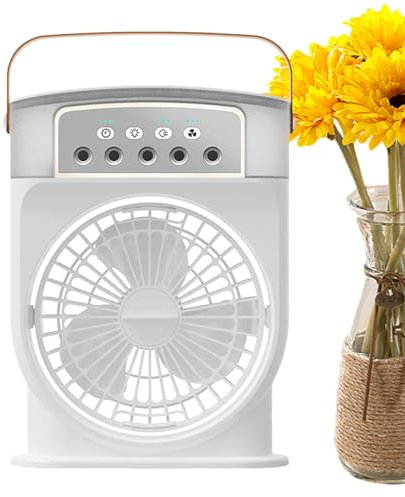 Ventilador con pulverización de agua, ventilador de mano con niebla de agua, ventilador portátil y refrescante de niebla personal | Ventilador de pulverización de agua portátil con diseño desmontable