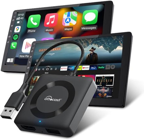 OTTOCAST Car TV Mate Pro, Carplay Wireless Adapter Plug & Play Kompatibel mit TV-Sticks Set-Top-Boxen HDMI Multimedia Adapter für OEM Wired CP Cars Modell Jahr nach 2016