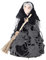 ihreesy Muñeca de bruja de Halloween, escoba de bruja, decoración colgante, muñeca de bruja con escoba, bruja, muñeco de bruja, figura de bruja, decoración de Halloween, decoración de mesa