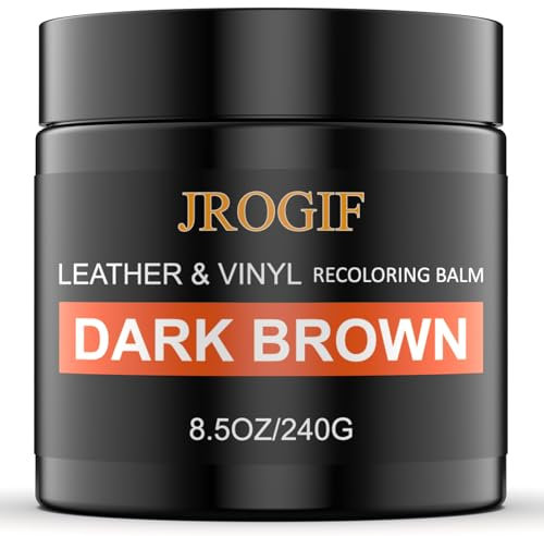 Balsamo ricolorante in pelle, kit di riparazione pelle marrone scuro per mobili, tintura per pelle, Ripristino colore pelle per divani, Rimozione graffi pelle, Vernice per mobili, Riparazione vernice
