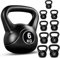 FK Sports Kettlebells 4KG, 6KG, 8KG, 10KG, 12KG,14KG, 16KG, 20KG, 24KG | Heavy Weight Kettle Bell For Strength Cardio Training | Kettlebell for Home & Gym Fitness, Workout (Black, 6KG)