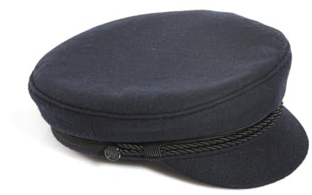 modAS Unisex Elbsegler im traditionellen Design - Klassische Kapitänsmütze Schirmmütze in Marine Größe 60