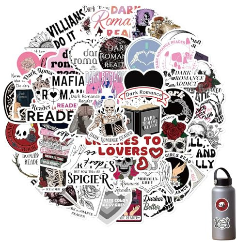 pcsfoe 50 Stück Dark Romance Sticker, Wasserdicht, PVC, Für Wasserflaschen, Laptops, Autos, Skateboards, Herrenhöhlen Dekorationen