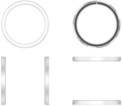 Lünettenring Kompatibel für Nothing CMF Watch Pro 2, Smartwatch Metall Lünette Rahmen Abdeckung Ersatz Smartwatch Hartschalengehäuse (Silber)
