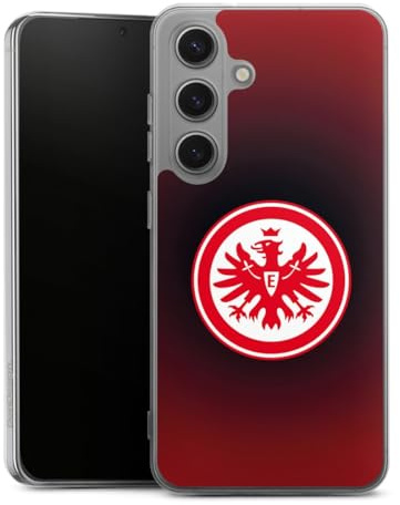 Silikon Hülle kompatibel mit Samsung Galaxy S 25 Case transparent Handyhülle Eintracht Frankfurt Offizielles Lizenzprodukt Wappen