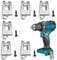 FiTspi 6Pcs Belt Clip Hooks for Makita 18V LXT Cordless Drills Impact Driver Power Tools Accessories, Stainless Steel Replacement Drill Tool Clips with Screws