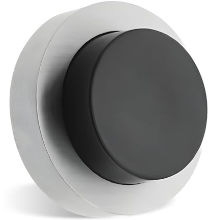 Door Stop Wall Mounted - Outdoor Doorstop for Wall, Heavy Duty Door Stopper with Stainless Steel Base & Rubber Buffer, Door Bumpers for Outdoor, Indoor, Home, Office