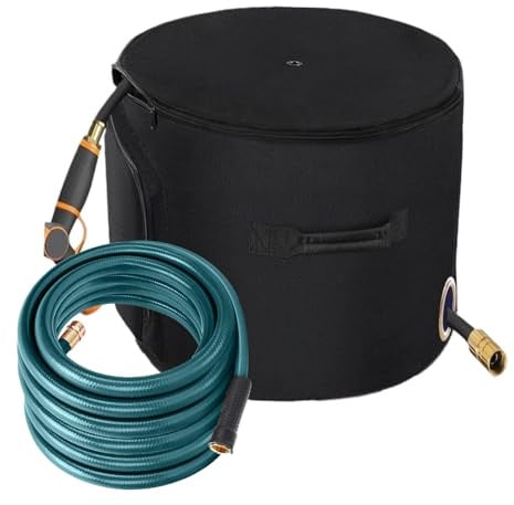 Vesidoloy Support Pour Tuyau D Arrosage Exterieur - Organisateur De Tuyau D Arrosage Avec Pot - Conteneur pour Jardin Terrasse Garage Piscine Allée