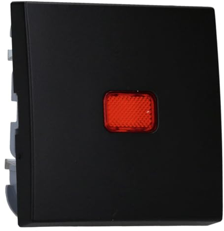 Busch-Jaeger 2509-915 Wippe mit roter Kalotte Busch-balance SI | Schwarz Matt 2CKA001731A4045