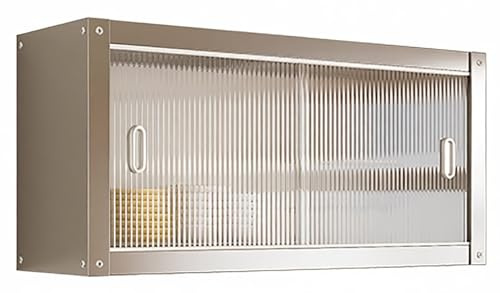 YSPZDQ Hängeschrank Küche mit Schiebetüren, Wandmontage Küchenschrank Hängend aus Edelstahl, Leicht zu reinigen Badschrank für Küche, Wohnzimmer, Badezimmer, Garage(70 x 35 x 40cm)